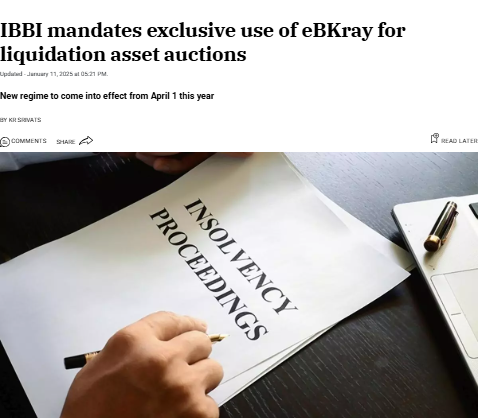 IBBI mandates exclusive…