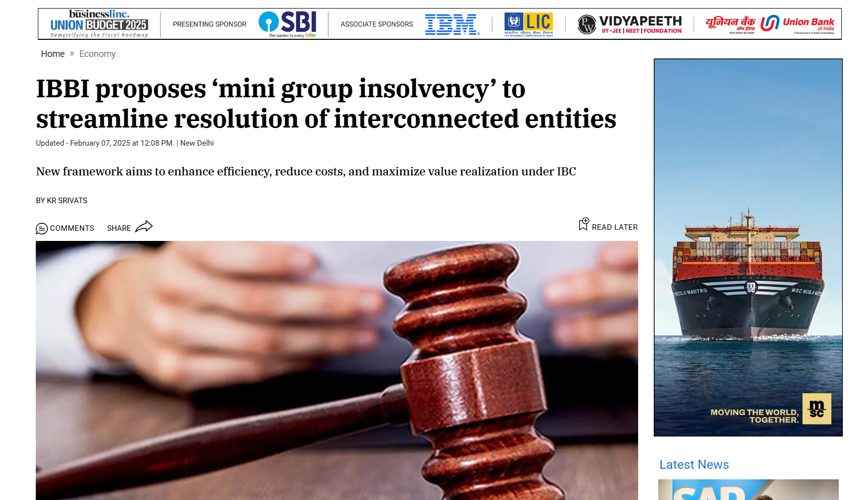 IBBI proposes ‘mini group insolvency’ to streamline…